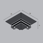 Коннектор угловой внешний, встраиваемый Maytoni Levity TRA187CL-13B