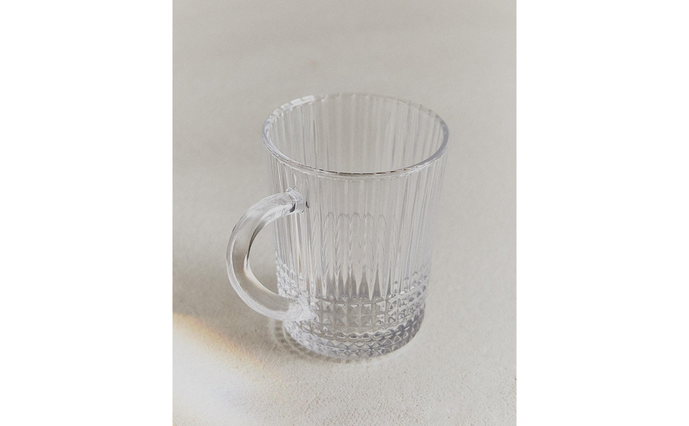 Zara Home чашка из стекла, цвет прозрачный, 12 см