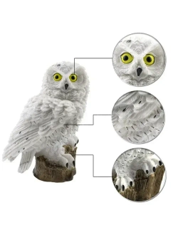 Уличный светильник на солнечной батарее "Сова" 1 шт, теплое свечение/ Фонари садовые на солнечных батареях