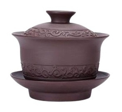 268004 Гайвань серия-КРЕСТЬЯНСКАЯ "Орнамент" 150 мл, керамика коричневый