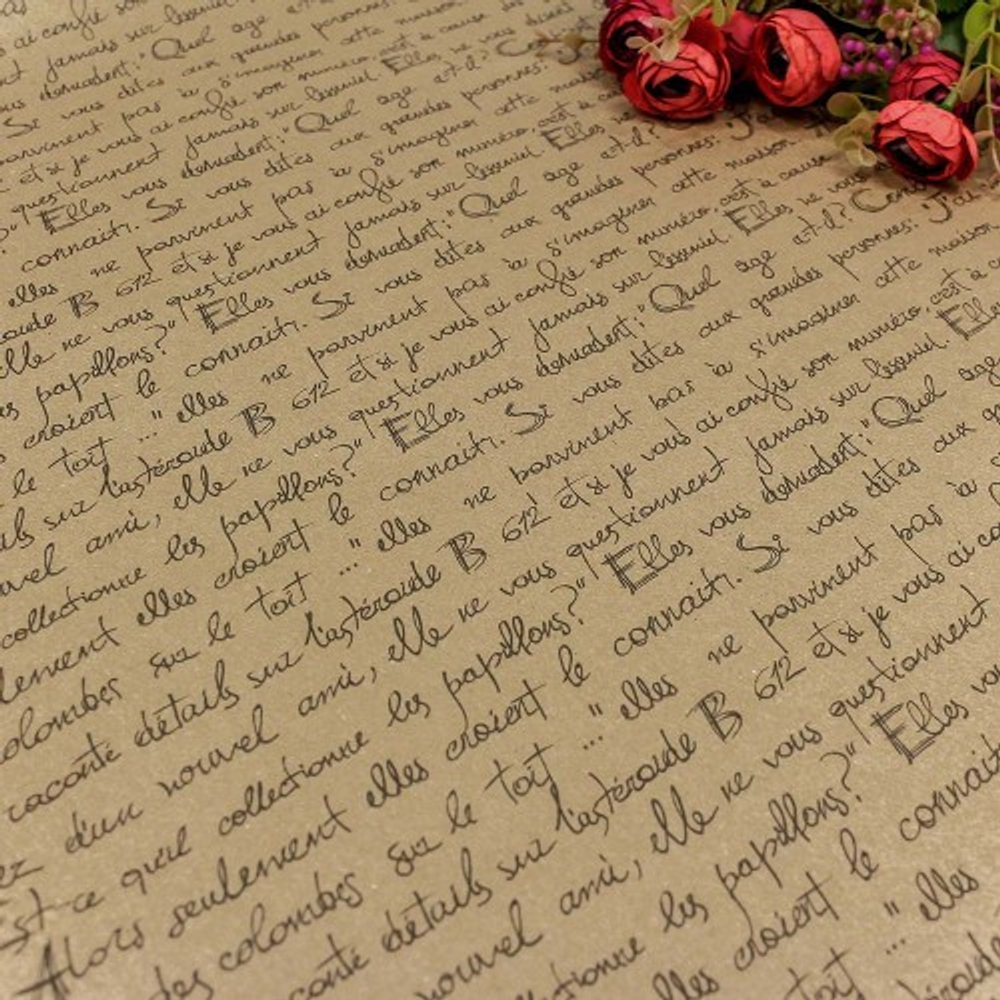 Бумага В рулоне "Письмо Татьяны" 70 см х 10 м (Крафт)