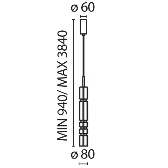 Подвесной светильник Ордо / Ordo 3000К 8Вт Maytoni mod272pl-l12b3k