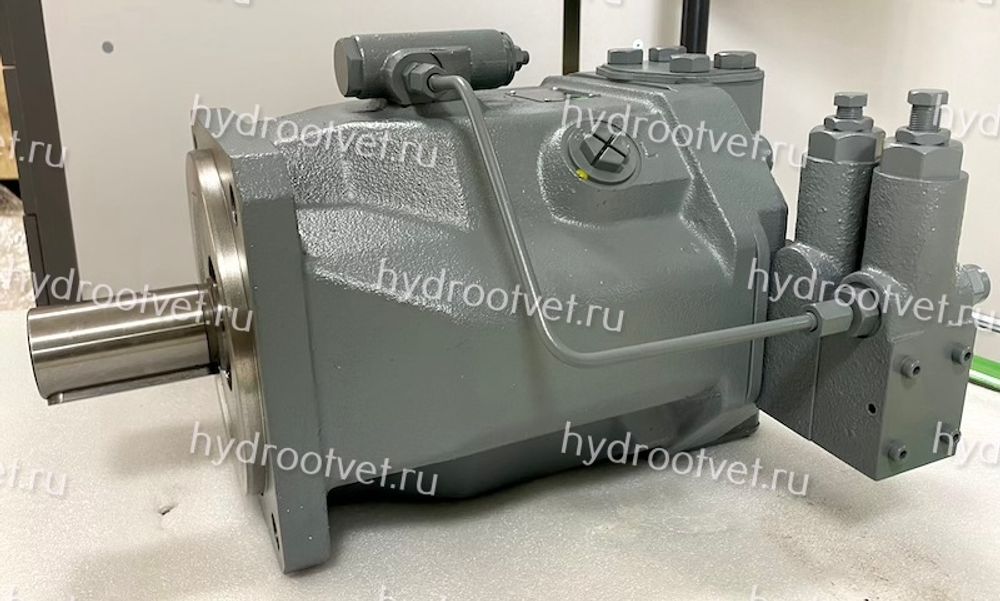 A10VSO140DFLR/31R-VPB12N00 - Насос аксиально-поршневой регулируемый с наклонной шайбой, рабочий объем 140 см3, DFLR = регулятор давления, расхода и мощности (при заказе указывается мощность электродвигателя, в величине крутящего момента), номинальное давление 280 бар