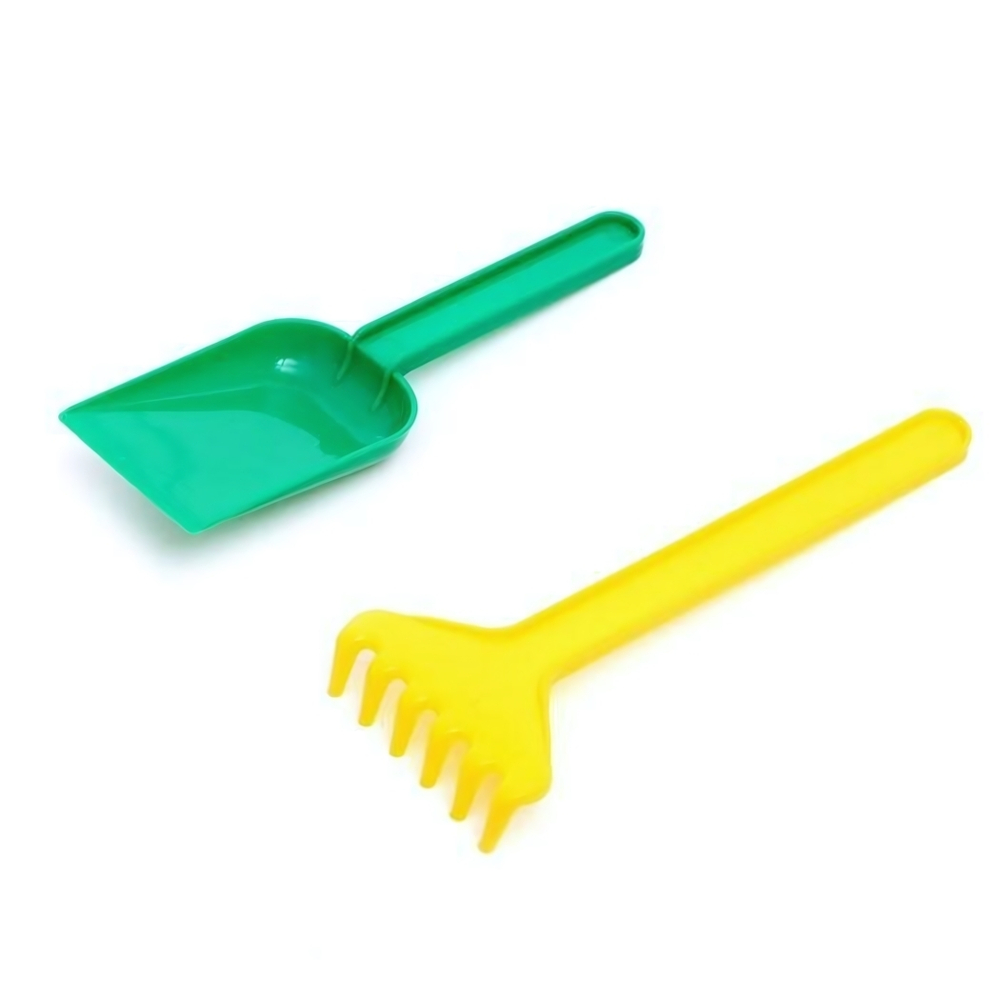 Набор для игры в песке, совок и грабли, цвета МИКС (Крошка Я)