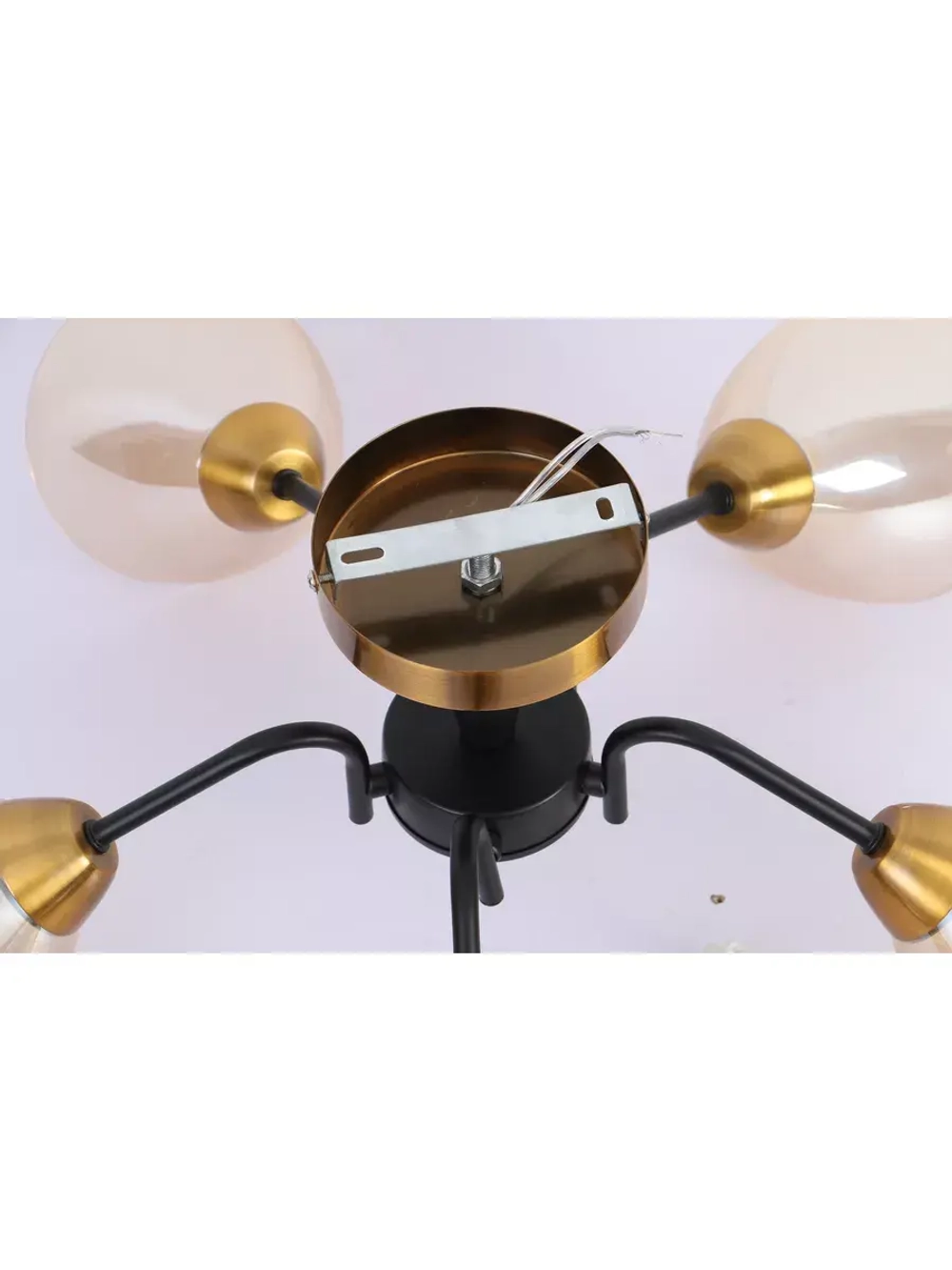 Люстра потолочная NILETTI E27*5*60W черный, бронза