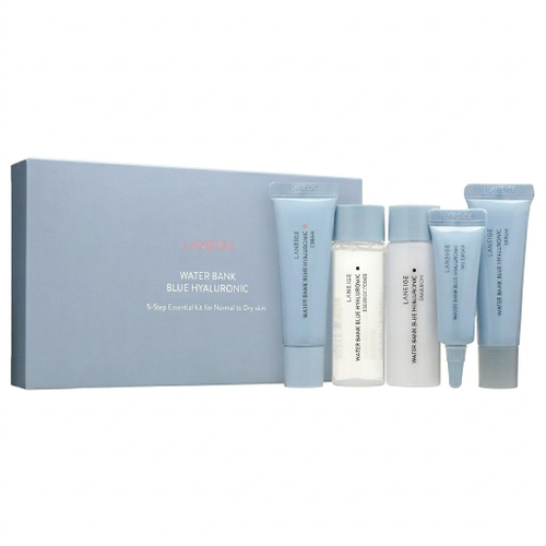 Набор миниатюр для интенсивного увлажнения кожи Laneige Water Bank Blue Hyaluronic 5 Step Essential Kit for Normal to Dry Skin