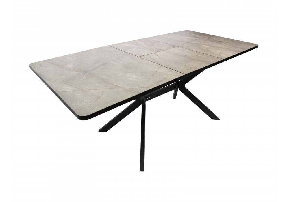 Стол Миллер пластик бабочка раздвижной чёрный (комплект ног №7)