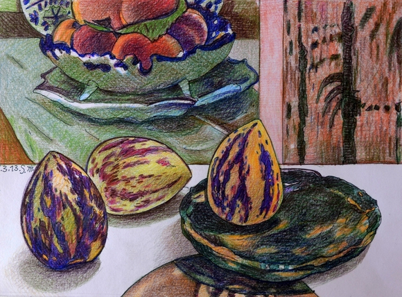 Репродукция на фотобумаге "Фиолетовые штрихи"