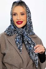 Косынка с отворотом (голубые пазлы) КО22-23М LT Collection