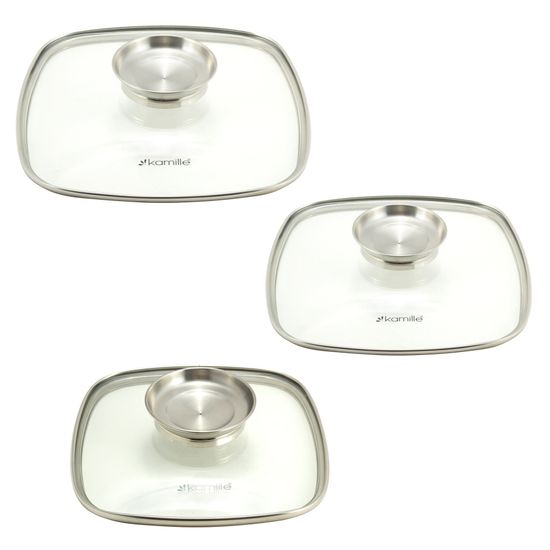 Набор посуды 6 предметов с прихватками Kamille KM 4435 из литого алюминия