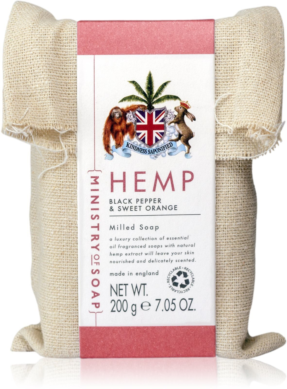The Somerset Toiletry Co. Ministry of Soap Natural Hemp - мыло для тела /  Black pepper & Sweet Orange 200  g  / GTIN 639136513612