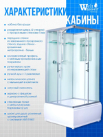 Душевая кабина WeltWasser  WW500 ALLER 901 90х90 см,  прозрачное стекло, поддон низкий