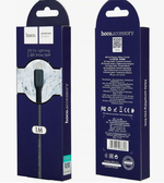 Шнур USB - Айфон lighting (2,4Ам\1,0м) черный HOCO X20