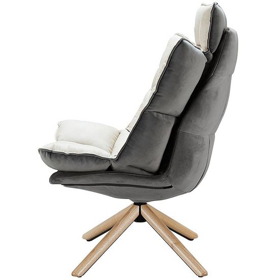 Кресло Husk бежевое с серым