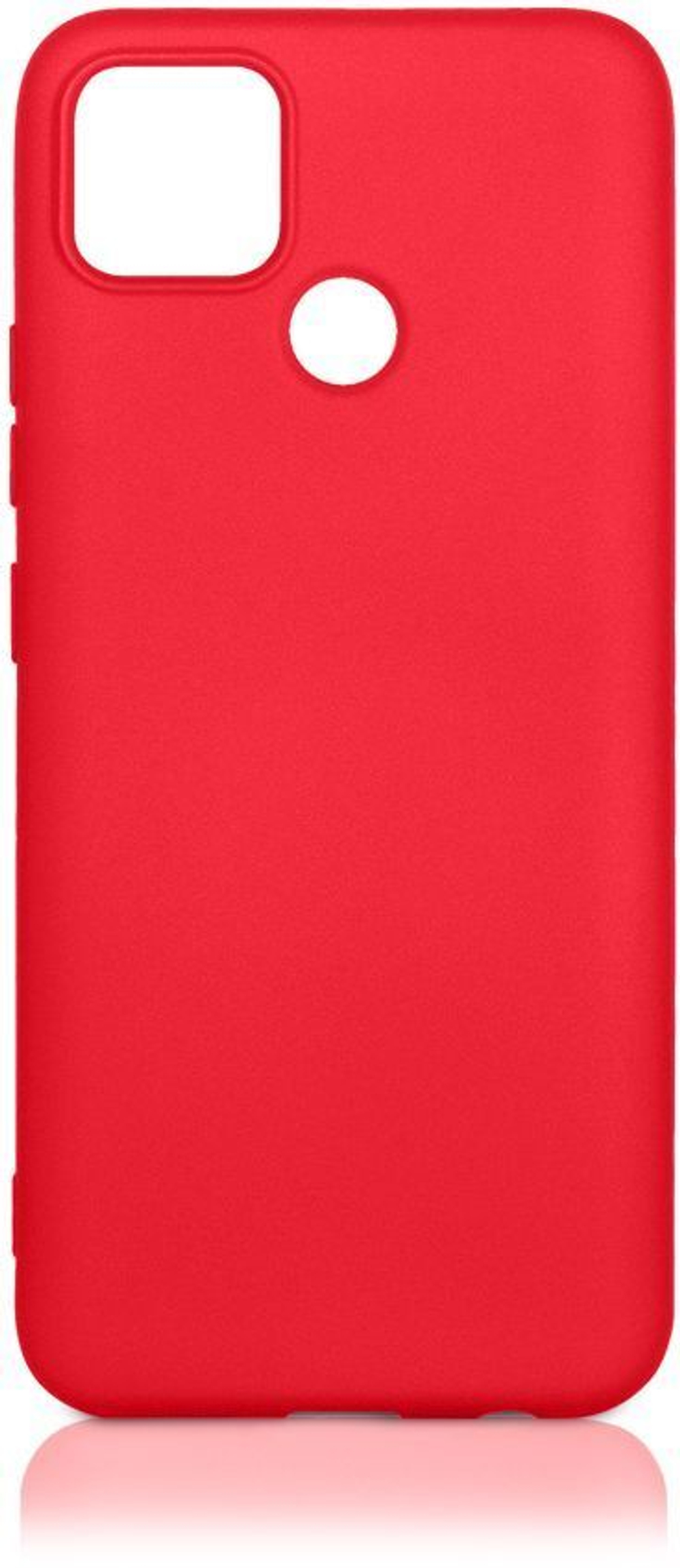 Силиконовый чехол с микрофиброй для Realme C25/C25s red DF