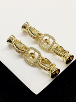 Замок с фианитами, позолота, люкс фурнитура, 38мм, штучно