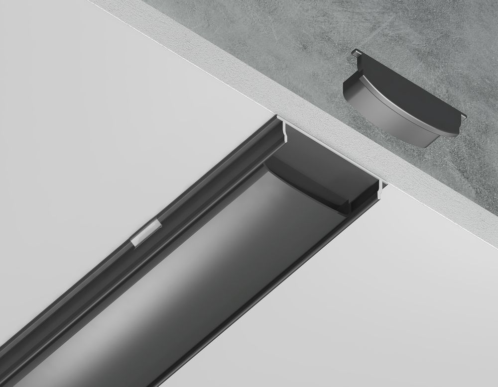 Ambrella Алюминиевый профиль накладной гибкий 18*4 для светодиодной ленты до 15мм Alum Profile GP1600BK/BK