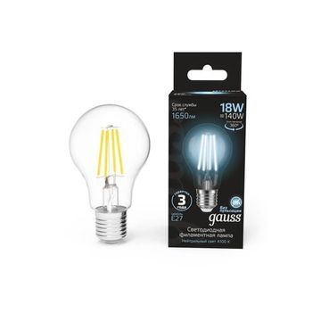 Лампа светодиодная Filament А60 E27 18W 4100K 102902218 Gauss