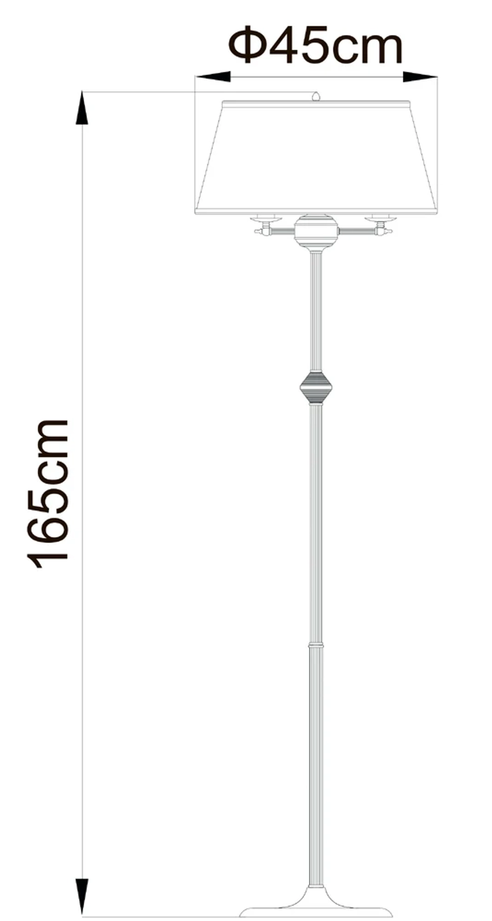 Торшер Arte Lamp ALICE A3579PN-3AB