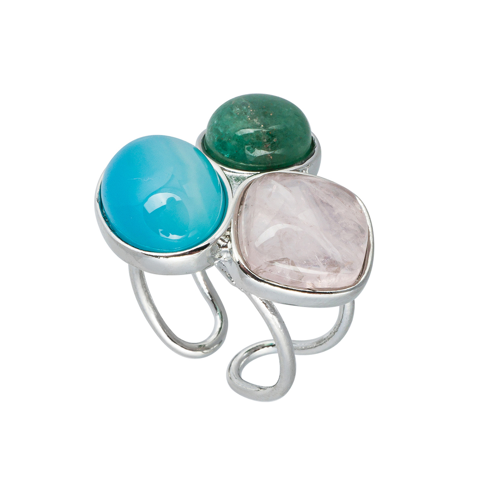 Кольцо Possebon Azul, Q.Rose, Q.Verde K0178.20.7.17 S