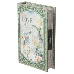 GAEM Шкатулка-книга с кодовым замком, L16 W5 H24 см