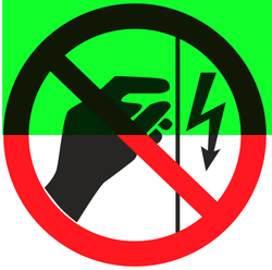 Р09 "Запрещается прикасаться. Корпус пол напряжением"