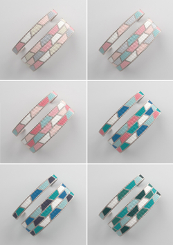 Схема PEYOTE, Схема браслета мозаичное плетение, узор из Miyuki Delica 11/0, файл PDF, №81