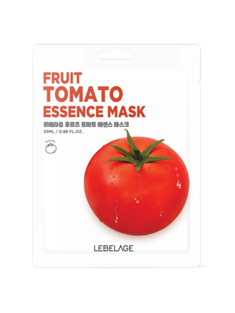 LEBELAGE - МАСКА ТКАНЕВАЯ С ЭКСТРАКТОМ ПОМИДОРА FRUIT TOMATO ESSENCE MASK, 25 МЛ