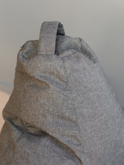 Кресло Мешок Груша Серая Рогожка (XL, Классический)