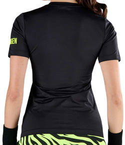 Женская теннисная футболка Hydrogen Tiger Tech T-Shirt - black/yellow fluo