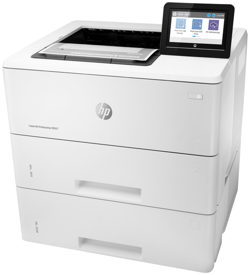 Принтер лазерный HP LaserJet Enterprise M507x, ч/б, A4, белый