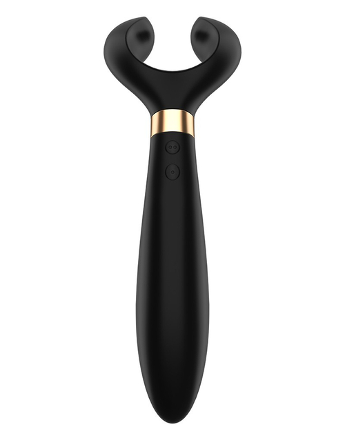 Чёрный вибромассажер для пар Satisfyer Partner Multifun 3