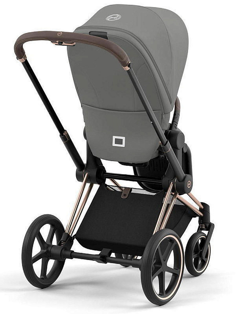 Коляска Cybex Priam IV Rosegold complete и автокресло Cloud G i-Size Fog Grey 3 в 1 Mirage Grey