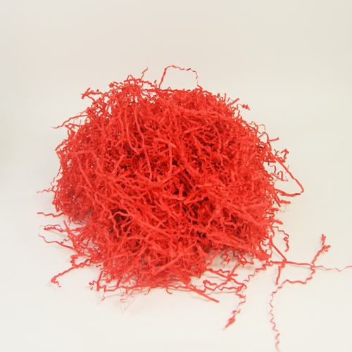 Бумажный наполнитель для подарков Алый 500гр (ширина 3мм)