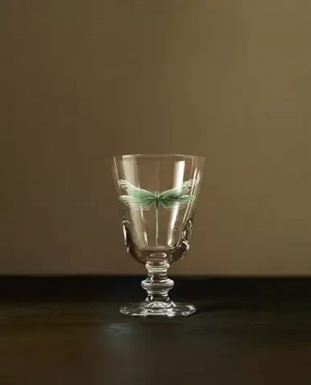 ZARA HOME БОКАЛ ДЛЯ ВИНА РЕЛЬЕФНЫМ УЗОРОМ, ЗЕЛЕНЫЙ