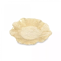 Блюдо круглое 22см IVV Folies золотистое