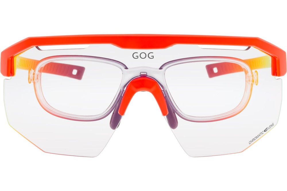 Спортивные очки с диоптриями GOG Argo С / Matt Neon Orange-Black / Photochromic Red Lens