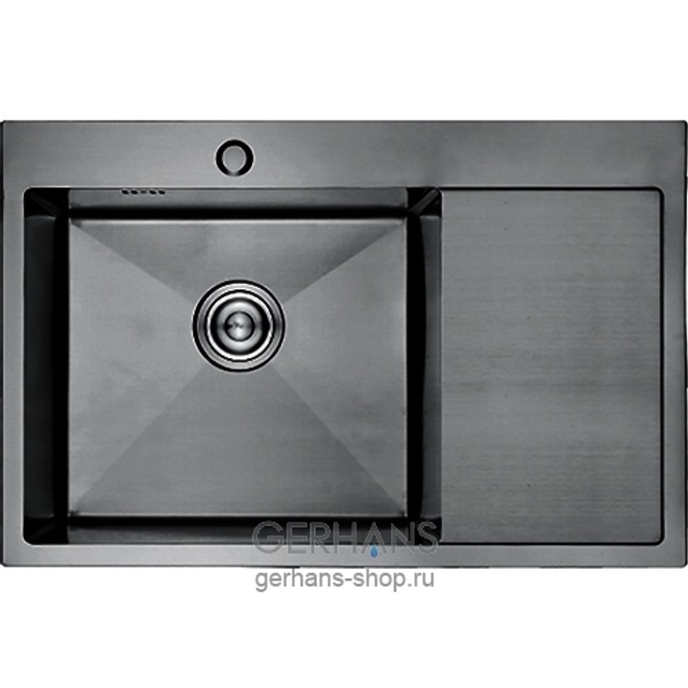 Мойка для кухни из нержавеющей стали GERHANS K37851B-L  PVD