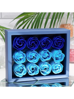 Мыльные розы, синие оттенки, набор 12 шт.