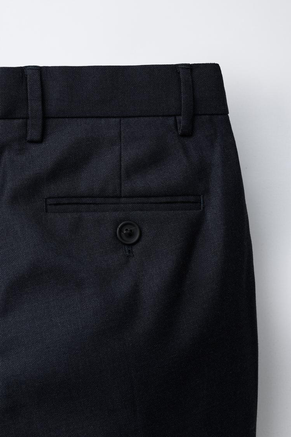 ZARA КОСТЮМНЫЕ БРЮКИ ИЗ РЕЛЬЕФНОЙ ТКАНИ, СИНИЙ