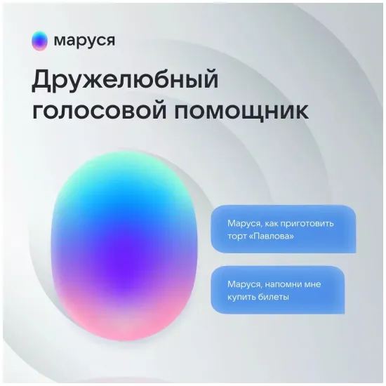 Умная колонка VK Капсула мини (с часами), тёмная серая