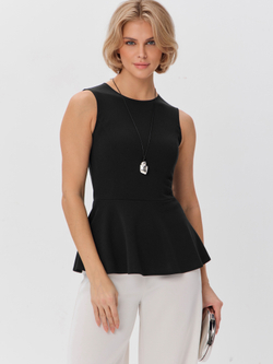 Вечерний топ-блузка с баской