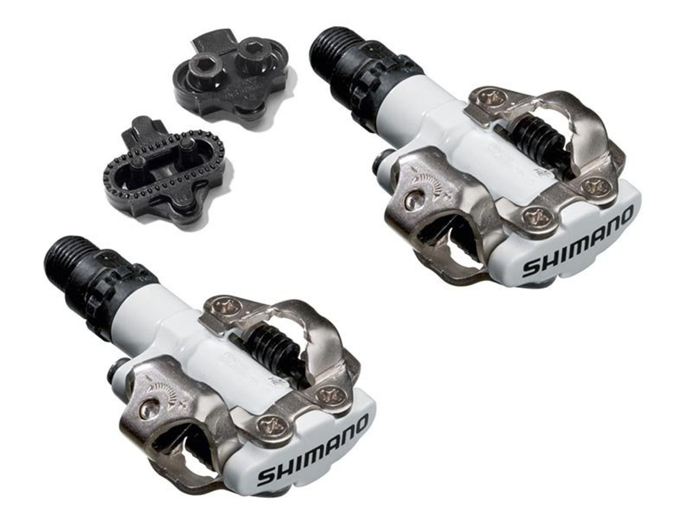 Педали Shimano, M520W, SPD, с шипами, цв. Белый EPDM520W