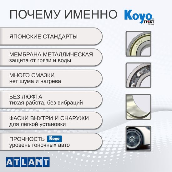 Подшипники и сальник для стиральной машины Атлант