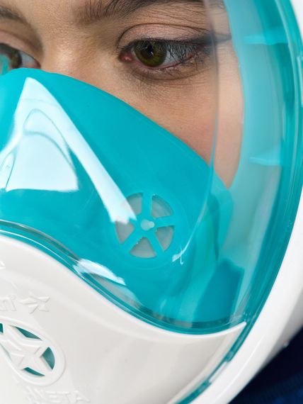 Маска полнолицевая Sargan Планета океан 2.0 белый/бирюзовый