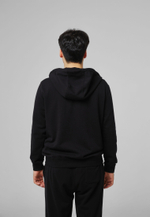 Кофта на замке с капюшоном трикотаж ARGYMAQ BLACK