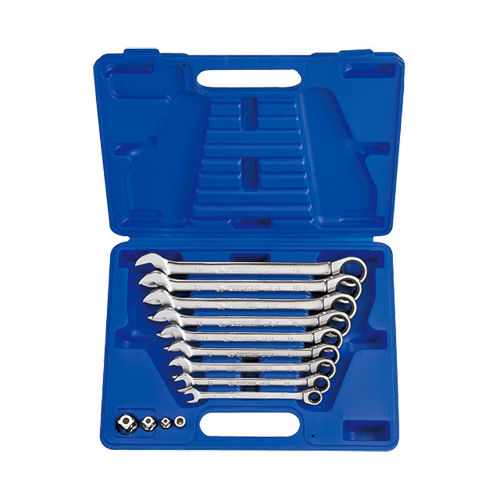 KING TONY (13113MR) Набор комбинированных трещоточных ключей, 8-19 мм, кейс, 13 предметов