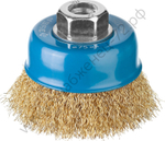 ЗУБР 75 мм, витая латунированная стальная проволока, 0.3 мм, Щетка чашечная, Профессионал (3526-075)