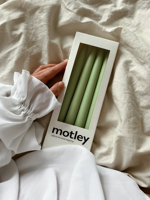 Свечи классические Motley 2 шт | салатовый