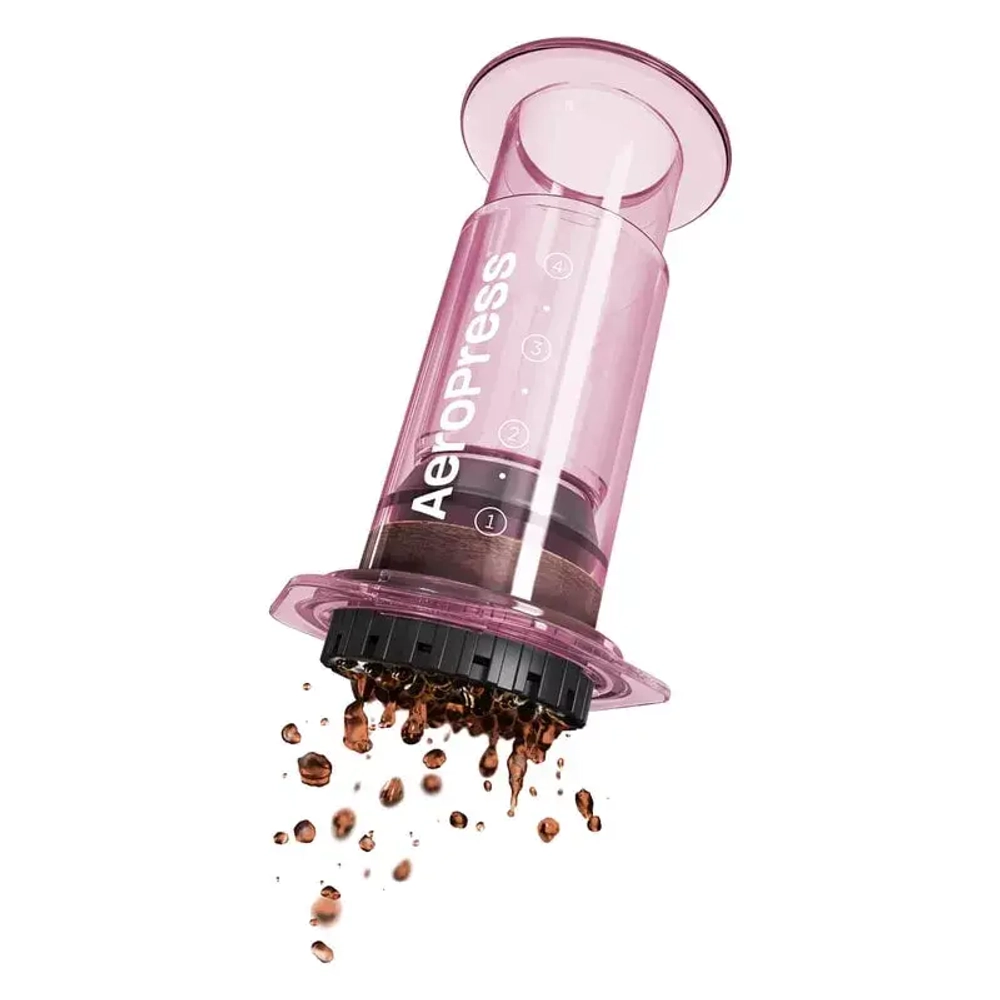 AeroPress Clear Pink, аэропресс для кофе, розовый